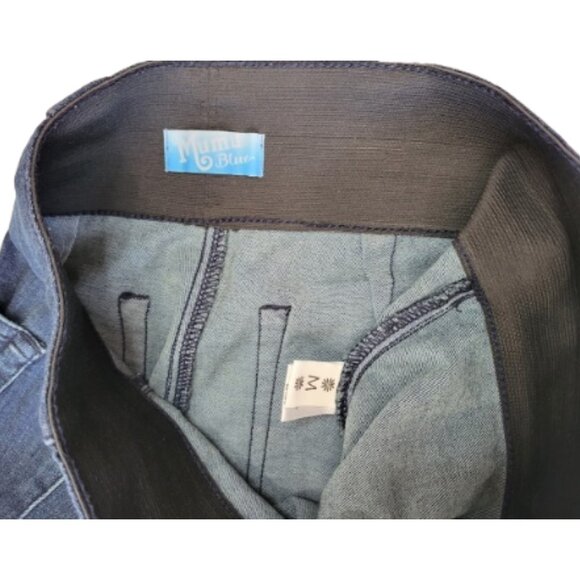 MUMU BLUE Pull-On Berkeley Bells Flare Bell Bottom Jeans Raw Hem - Women's M - Picture 6 of 7